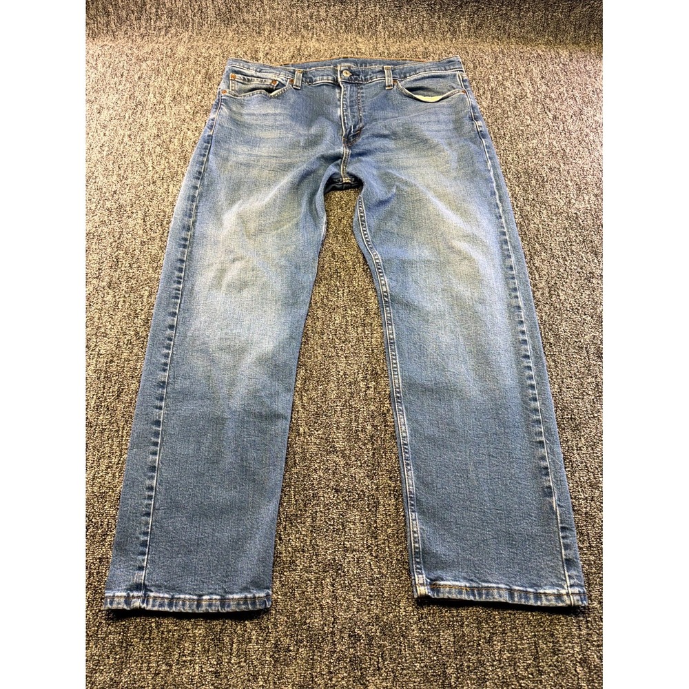 Levi's 505 Jeans Mens 40x30 Blue Denim Cotton Straight Leg Medium Wash Zip Fly